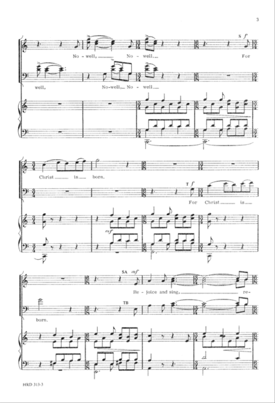 Christ Is Born (Digital Download) 4-Part scores gallery preview page 3