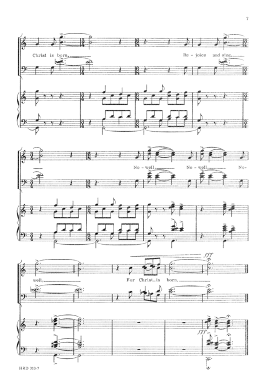 Christ Is Born (Digital Download) 4-Part scores gallery preview page 7