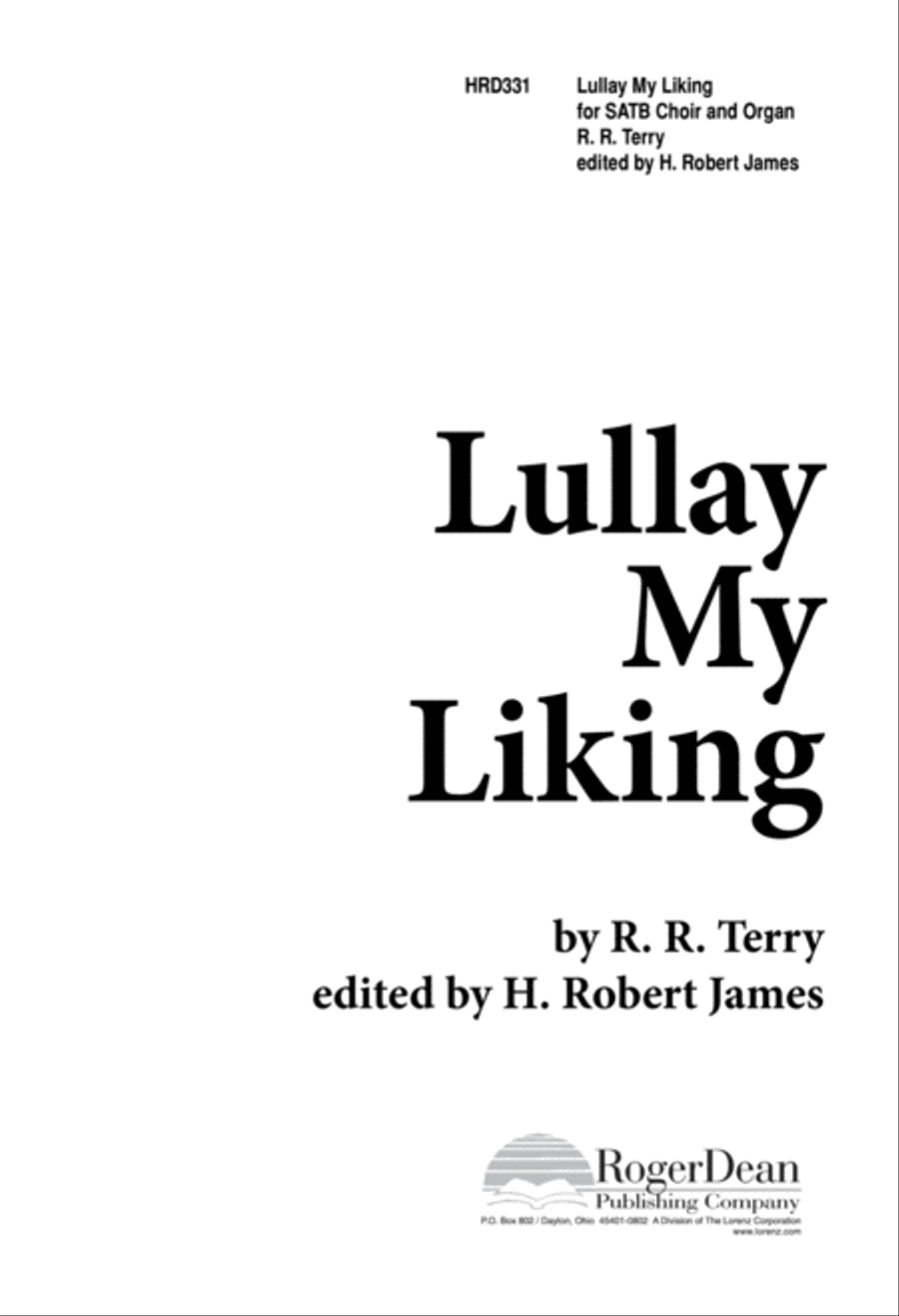 Lullay My Liking (Digital Download) 4-Part scores gallery preview page 1