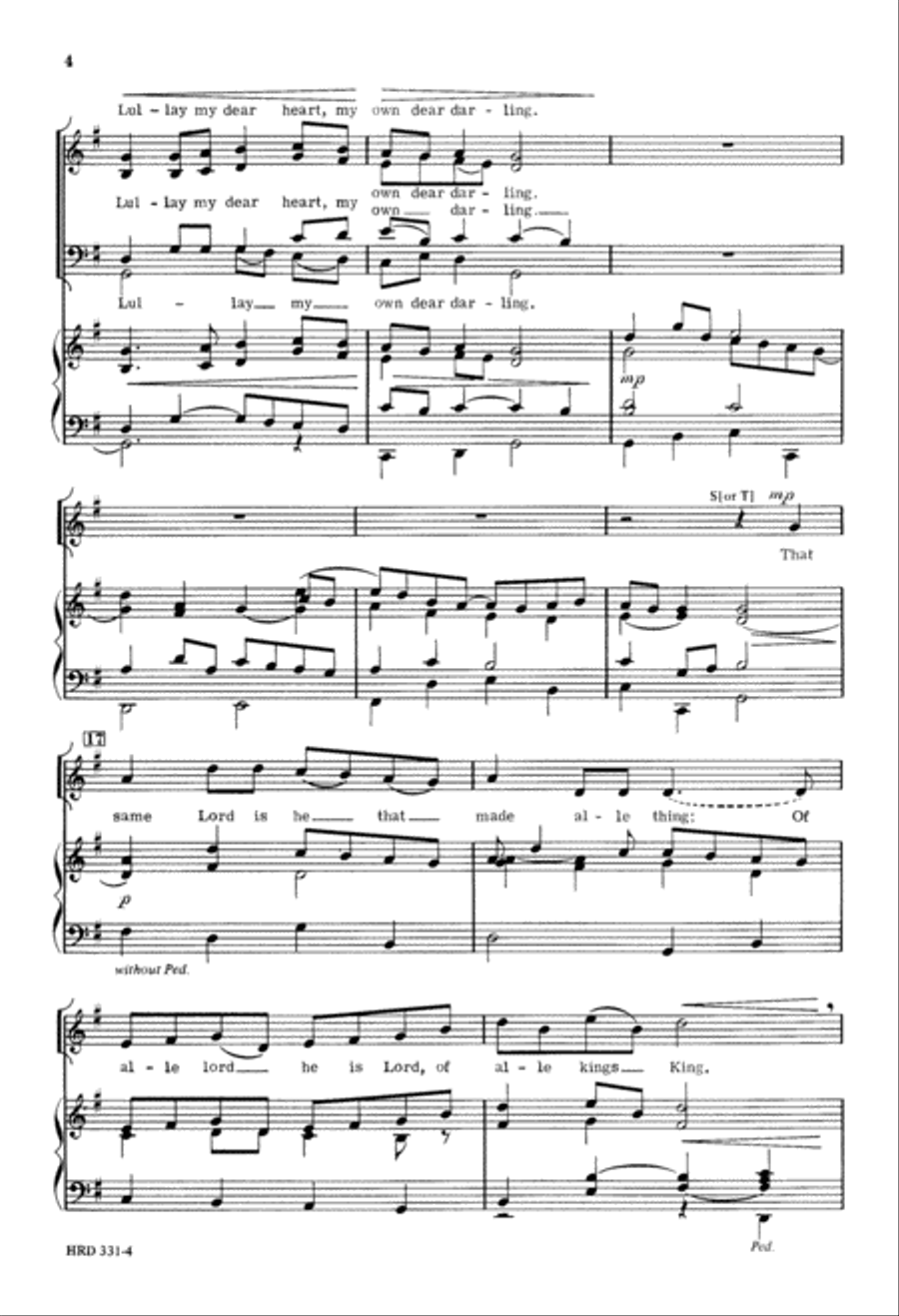 Lullay My Liking (Digital Download) 4-Part scores gallery preview page 4