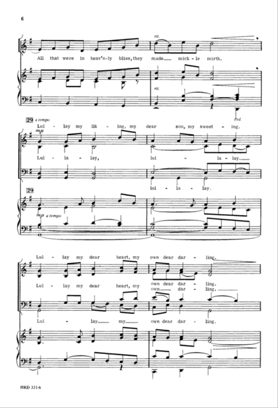 Lullay My Liking (Digital Download) 4-Part scores gallery preview page 6