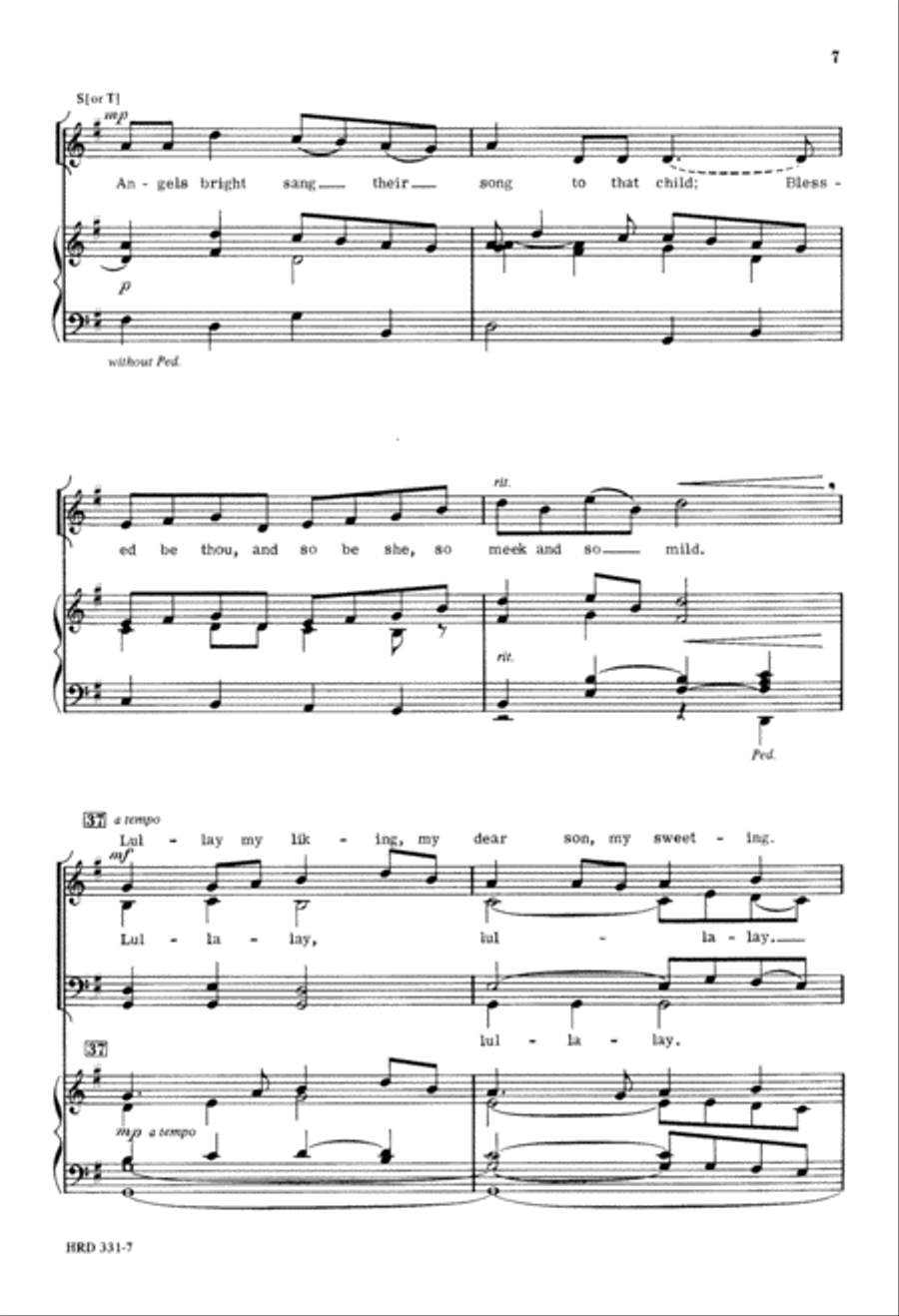 Lullay My Liking (Digital Download) 4-Part scores gallery preview page 7