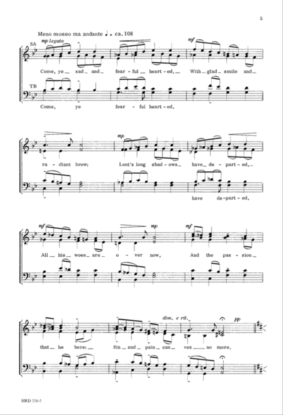 An Easter Carol (Digital Download) 4-Part scores gallery preview page 5