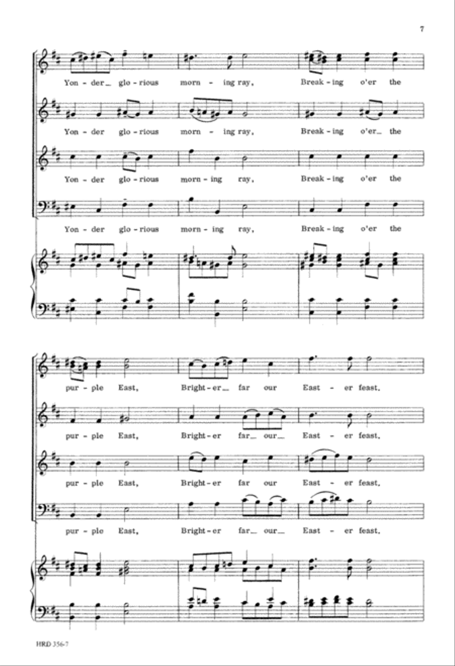 An Easter Carol (Digital Download) 4-Part scores gallery preview page 7