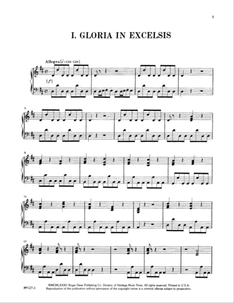 Gloria - Keyboard Realization (Digital Download) Harpsichord scores gallery preview page 3