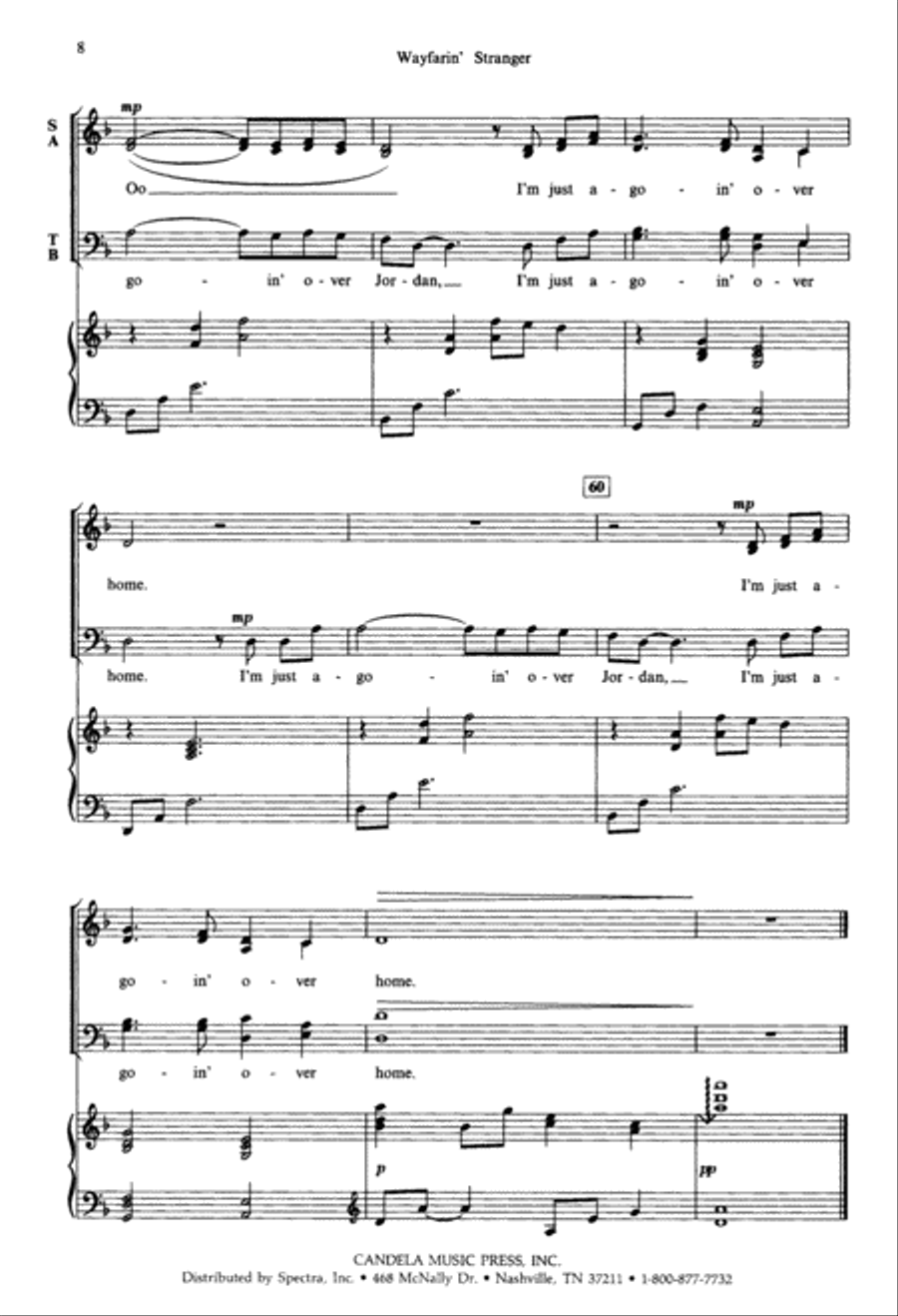 Wayfarin' Stranger (Digital Download) 4-Part scores gallery preview page 8