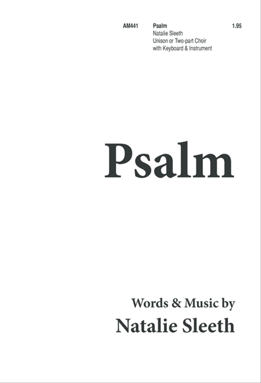 Psalm (Digital Download) Psalm (Digital Download) Unison Choir scores gallery preview page 1