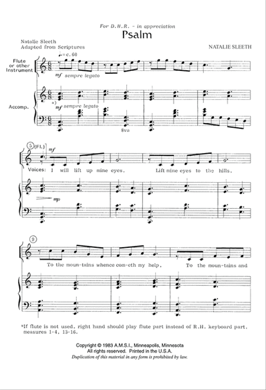 Psalm (Digital Download) Psalm (Digital Download) Unison Choir scores gallery preview page 2