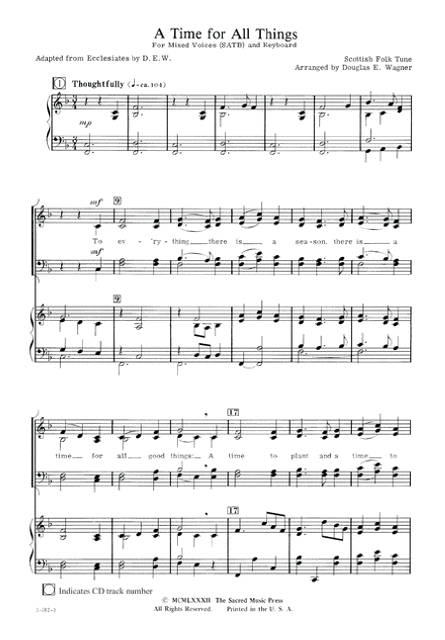 A Time for All Things (Digital Download) 4-Part scores gallery preview page 3