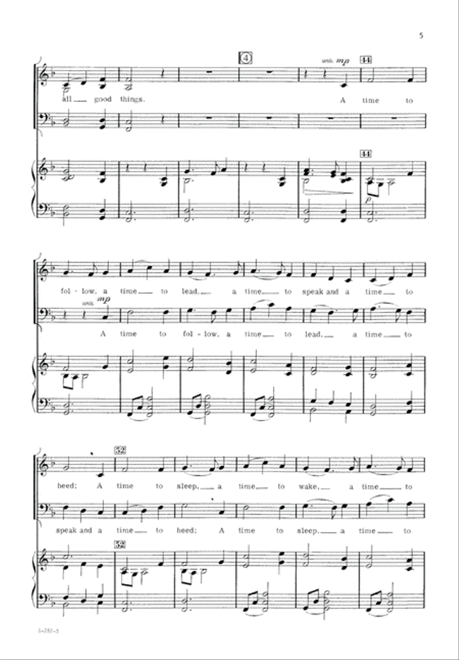A Time for All Things (Digital Download) 4-Part scores gallery preview page 5