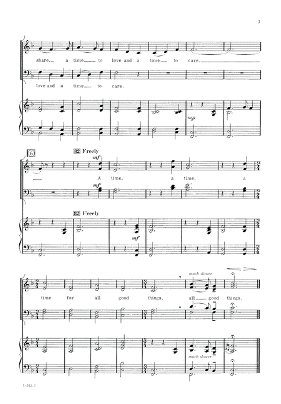 A Time for All Things (Digital Download) 4-Part scores gallery preview page 7