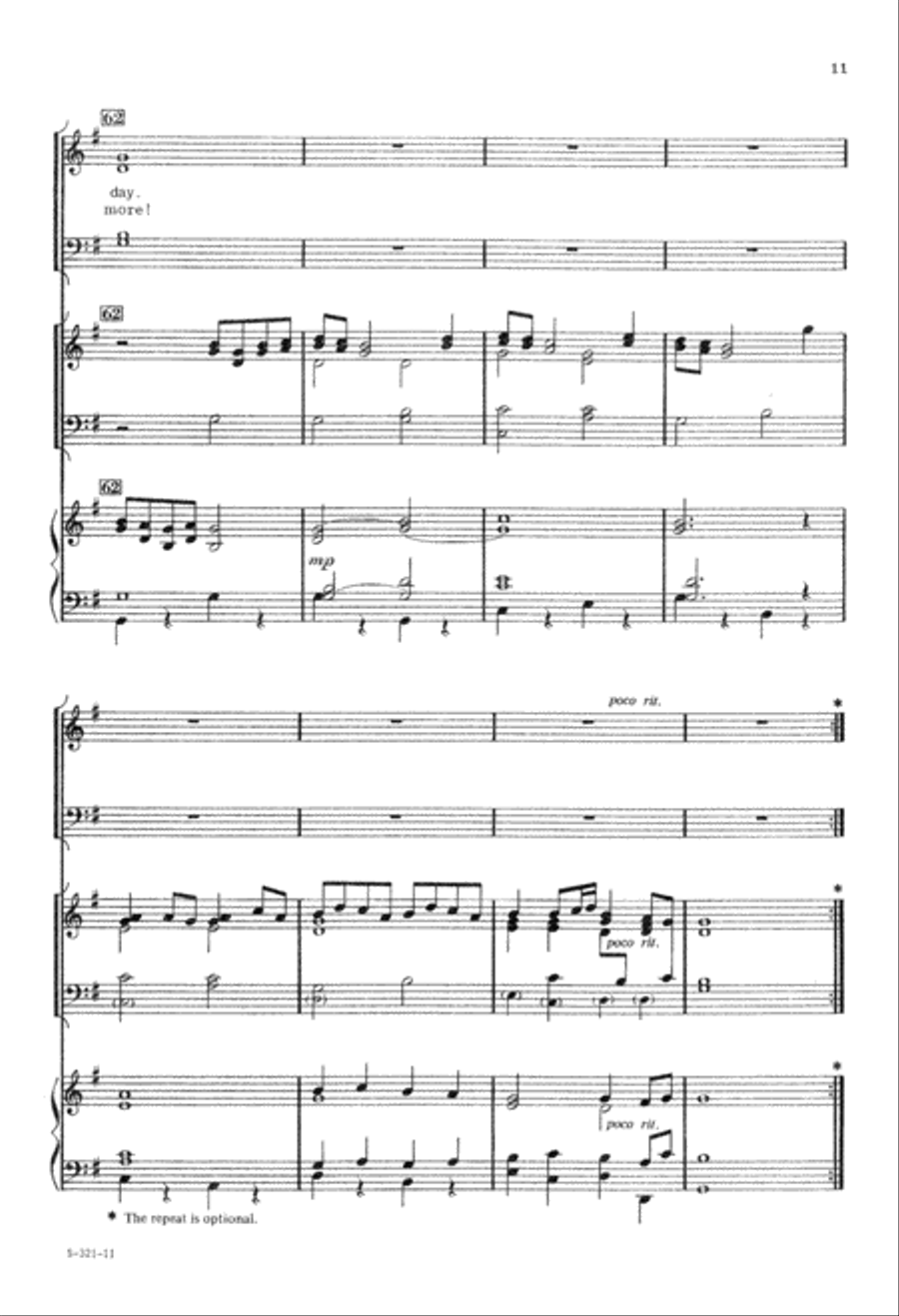 Now Thank We All Our God (Digital Download) 4-Part scores gallery preview page 11