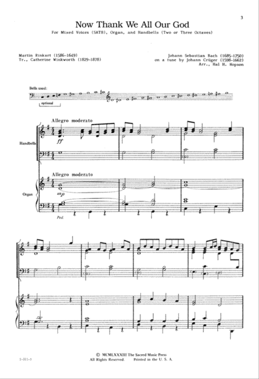 Now Thank We All Our God (Digital Download) 4-Part scores gallery preview page 3