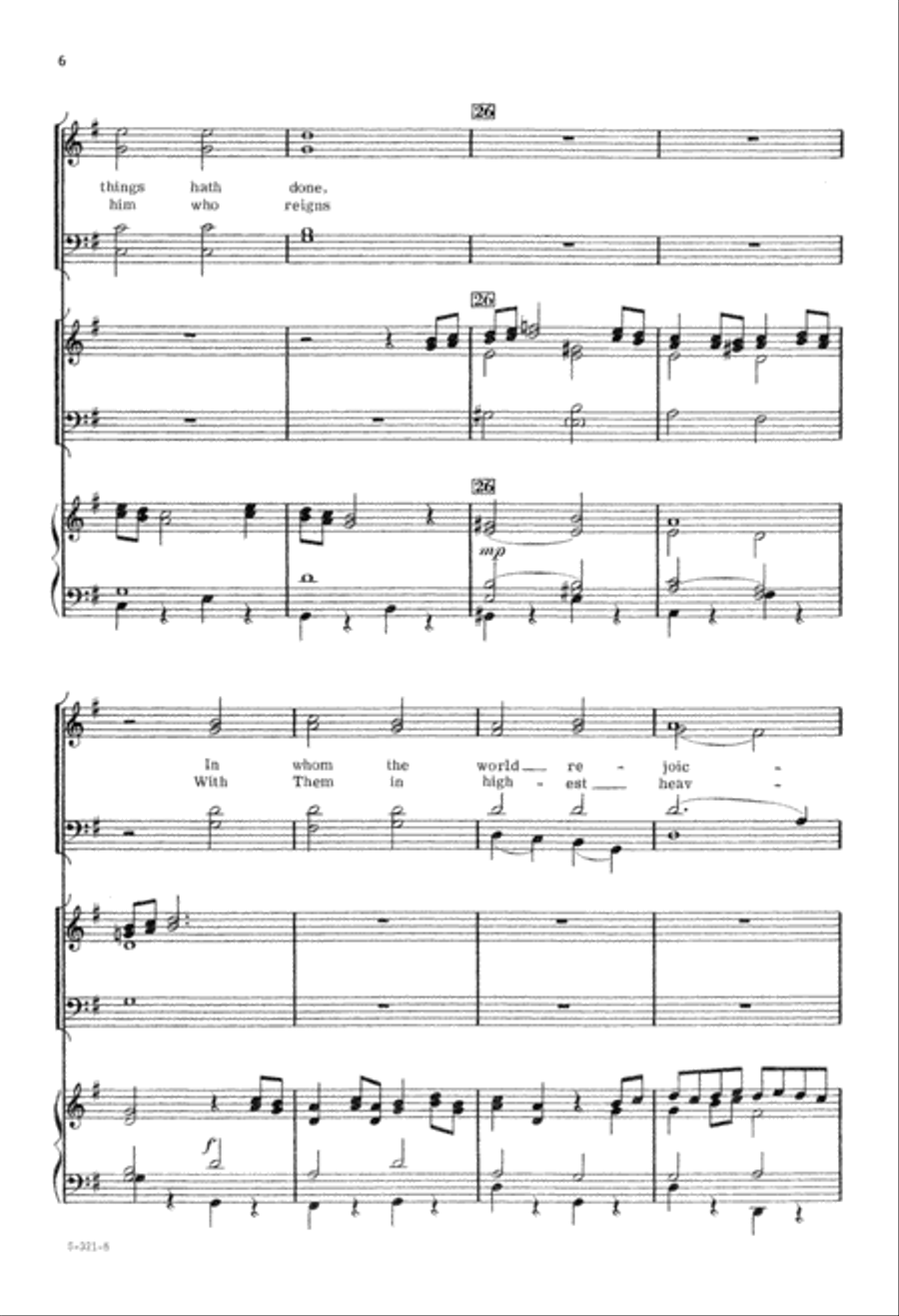 Now Thank We All Our God (Digital Download) 4-Part scores gallery preview page 6