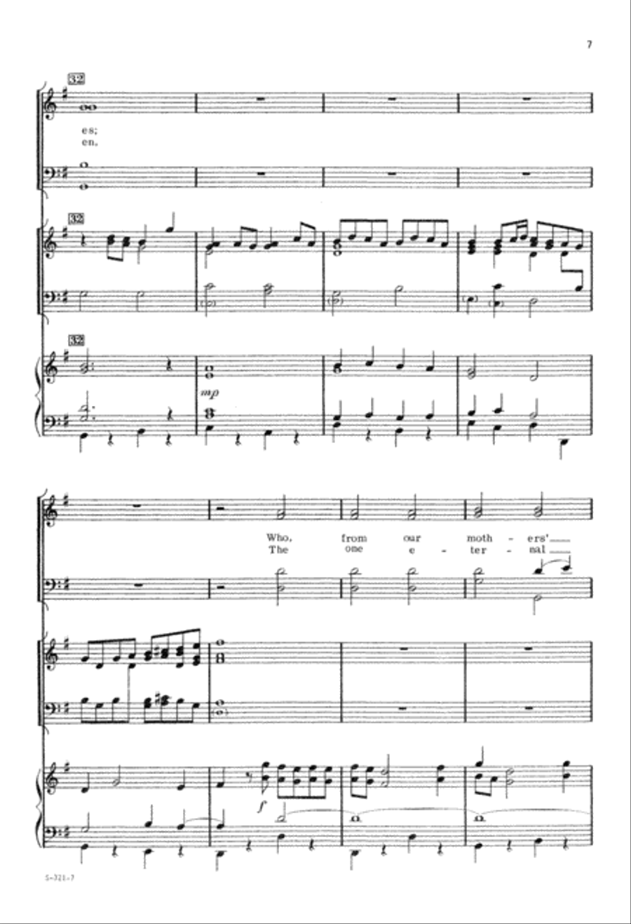 Now Thank We All Our God (Digital Download) 4-Part scores gallery preview page 7