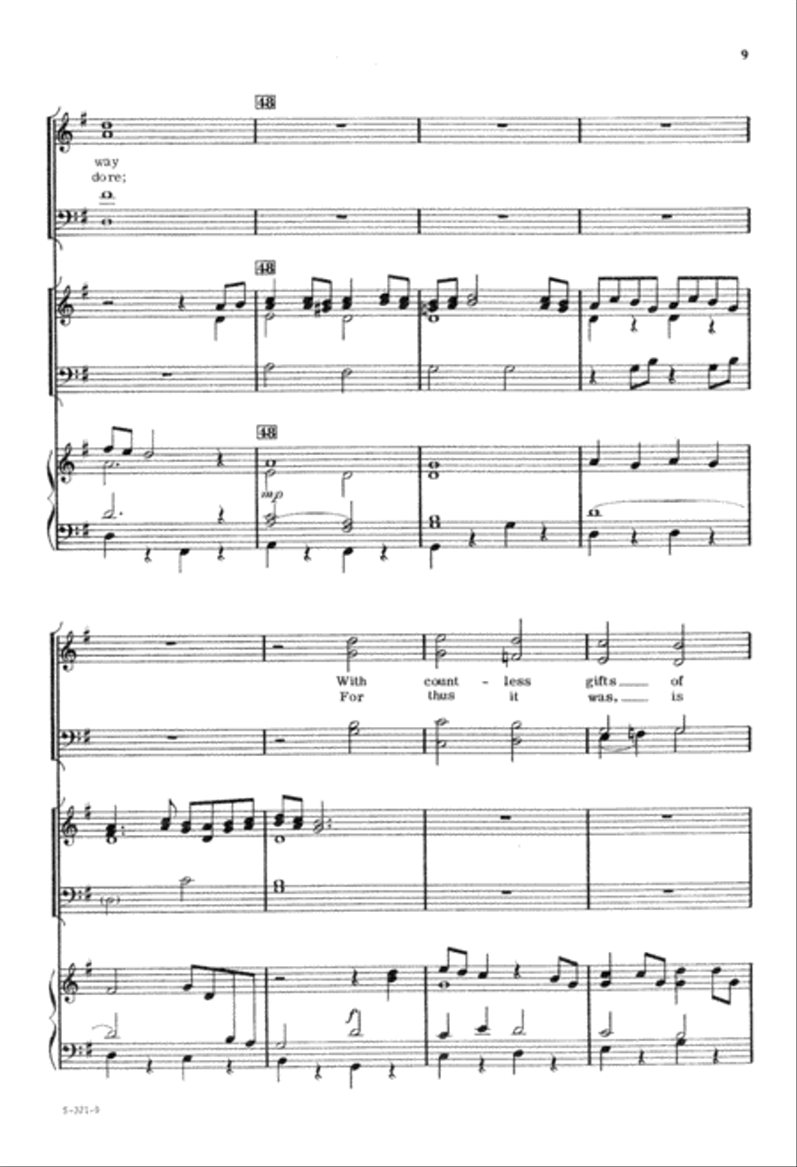 Now Thank We All Our God (Digital Download) 4-Part scores gallery preview page 9