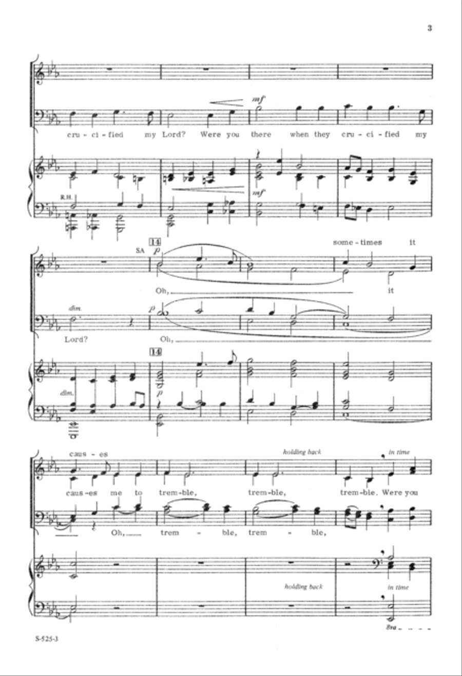 Were You There? (Digital Download) 4-Part scores gallery preview page 3