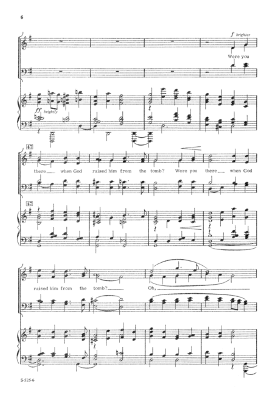 Were You There? (Digital Download) 4-Part scores gallery preview page 6