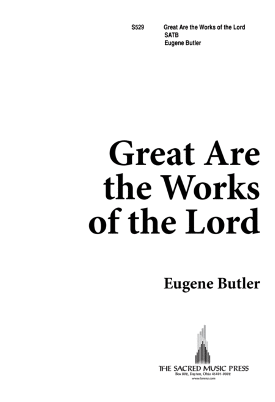 Great Are the Works of the Lord (Digital Download) 4-Part scores gallery preview page 1