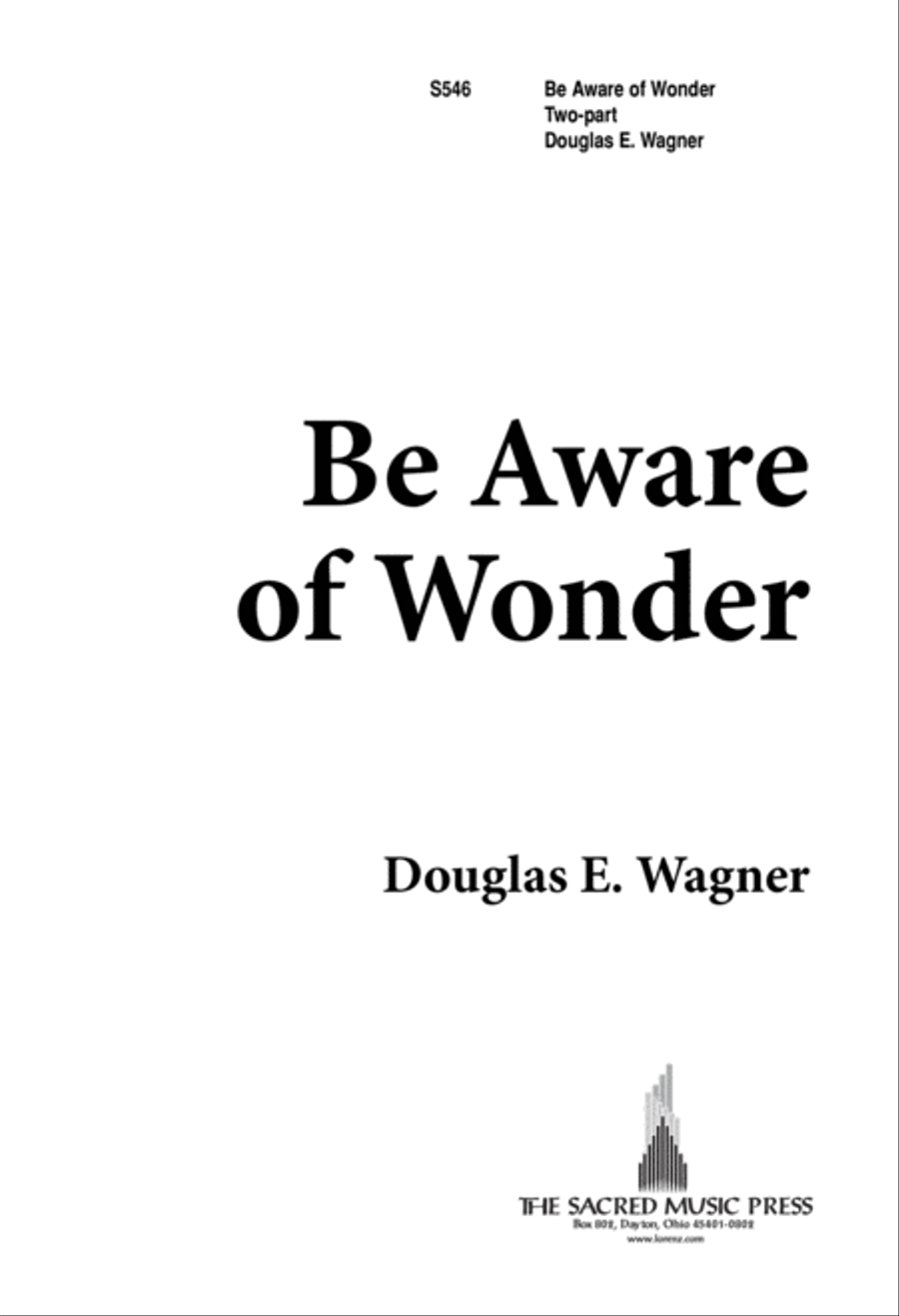 Be Aware of Wonder (Digital Download) 2-Part scores gallery preview page 1
