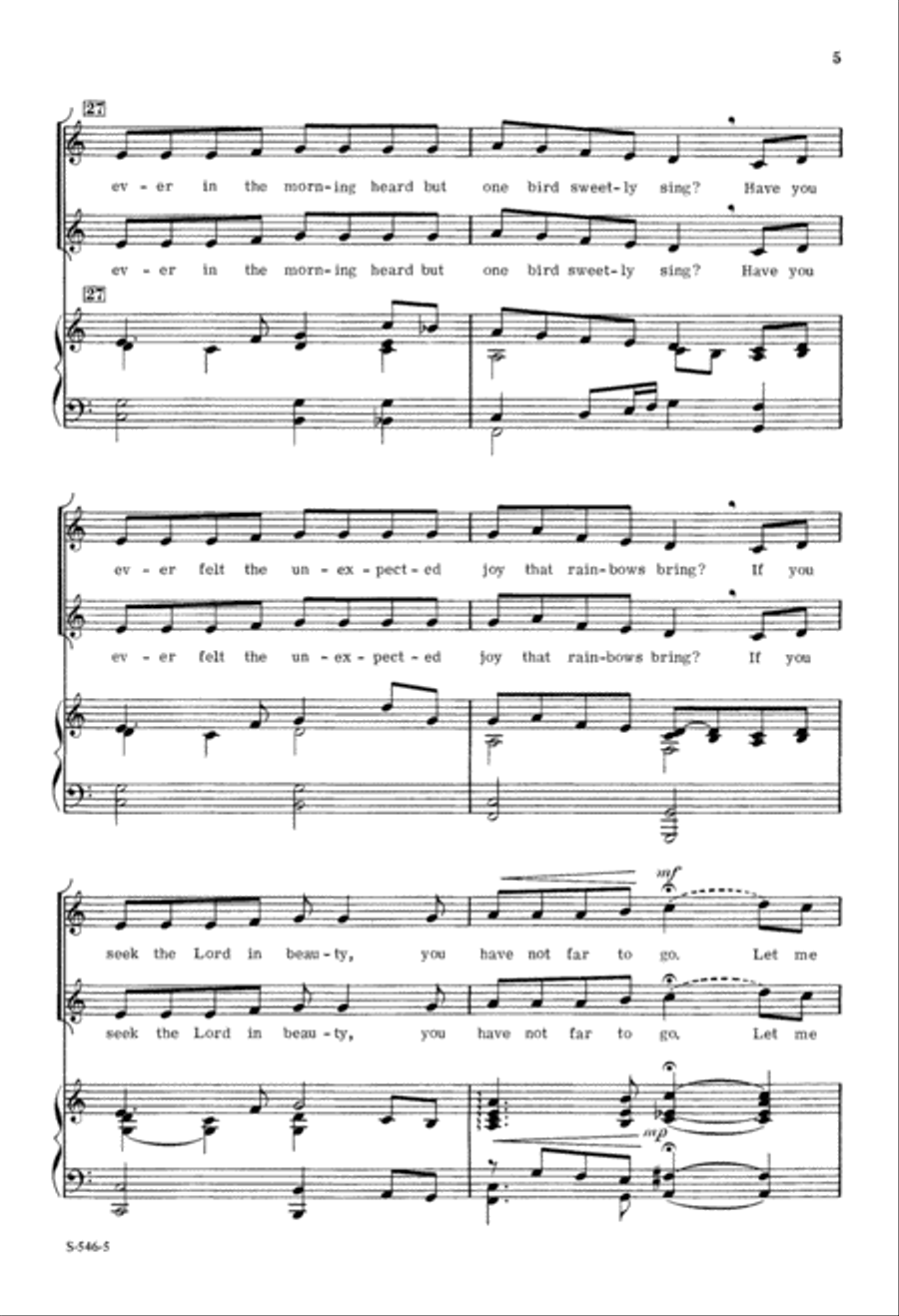 Be Aware of Wonder (Digital Download) 2-Part scores gallery preview page 5
