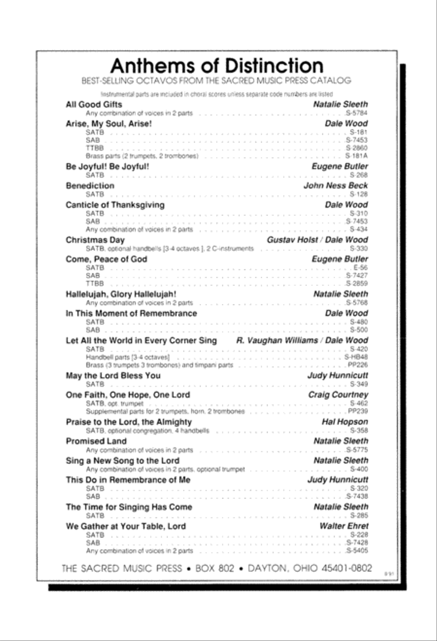 Be Aware of Wonder (Digital Download) 2-Part scores gallery preview page 8