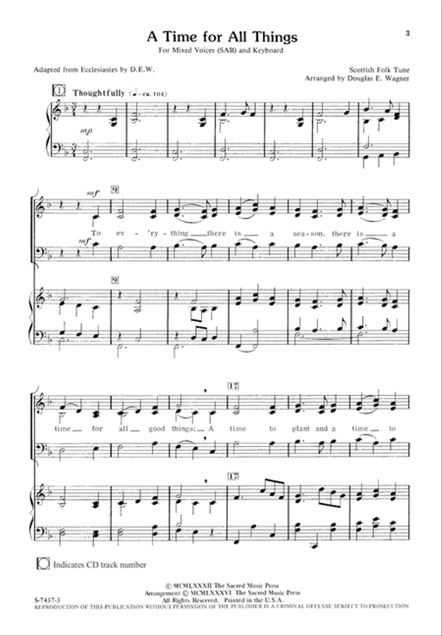 A Time for All Things (Digital Download) 3-Part scores gallery preview page 3