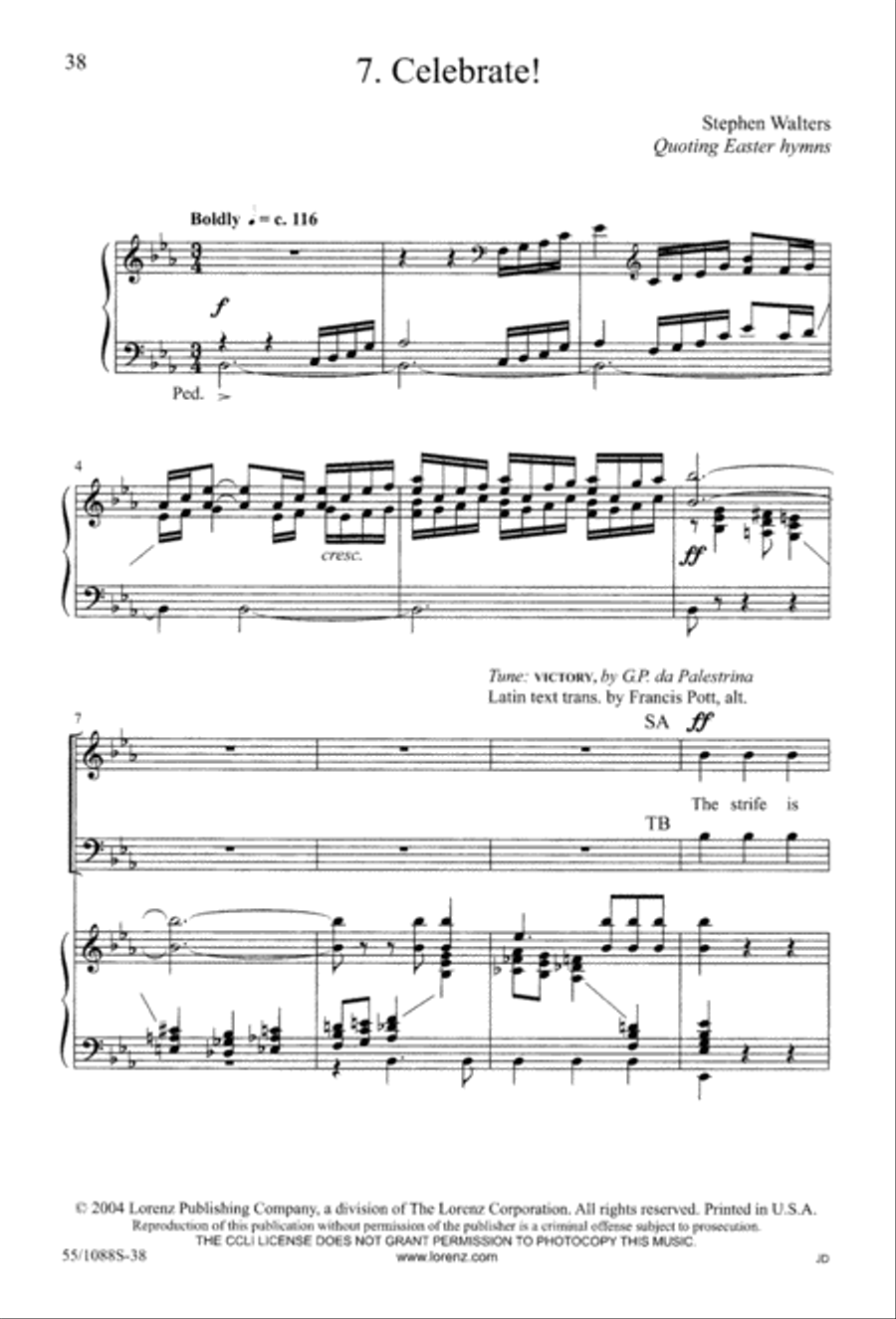 Celebrate! (Digital Download) 4-Part scores gallery preview page 38