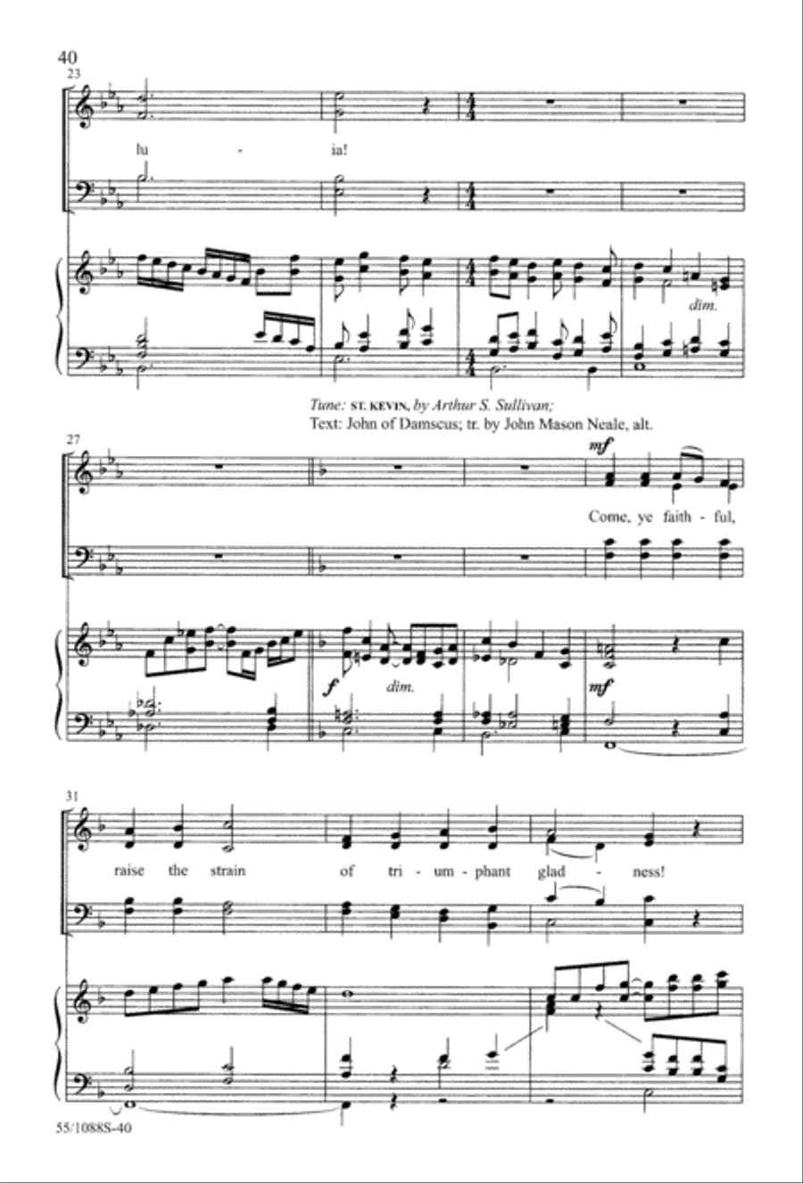 Celebrate! (Digital Download) 4-Part scores gallery preview page 40
