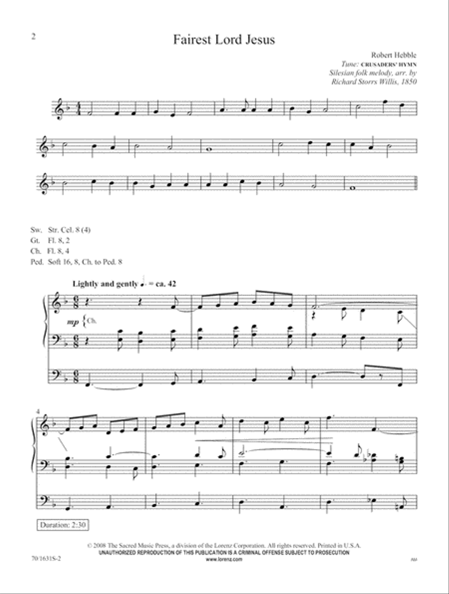 Abide With Us (Digital Download) Organ scores gallery preview page 2