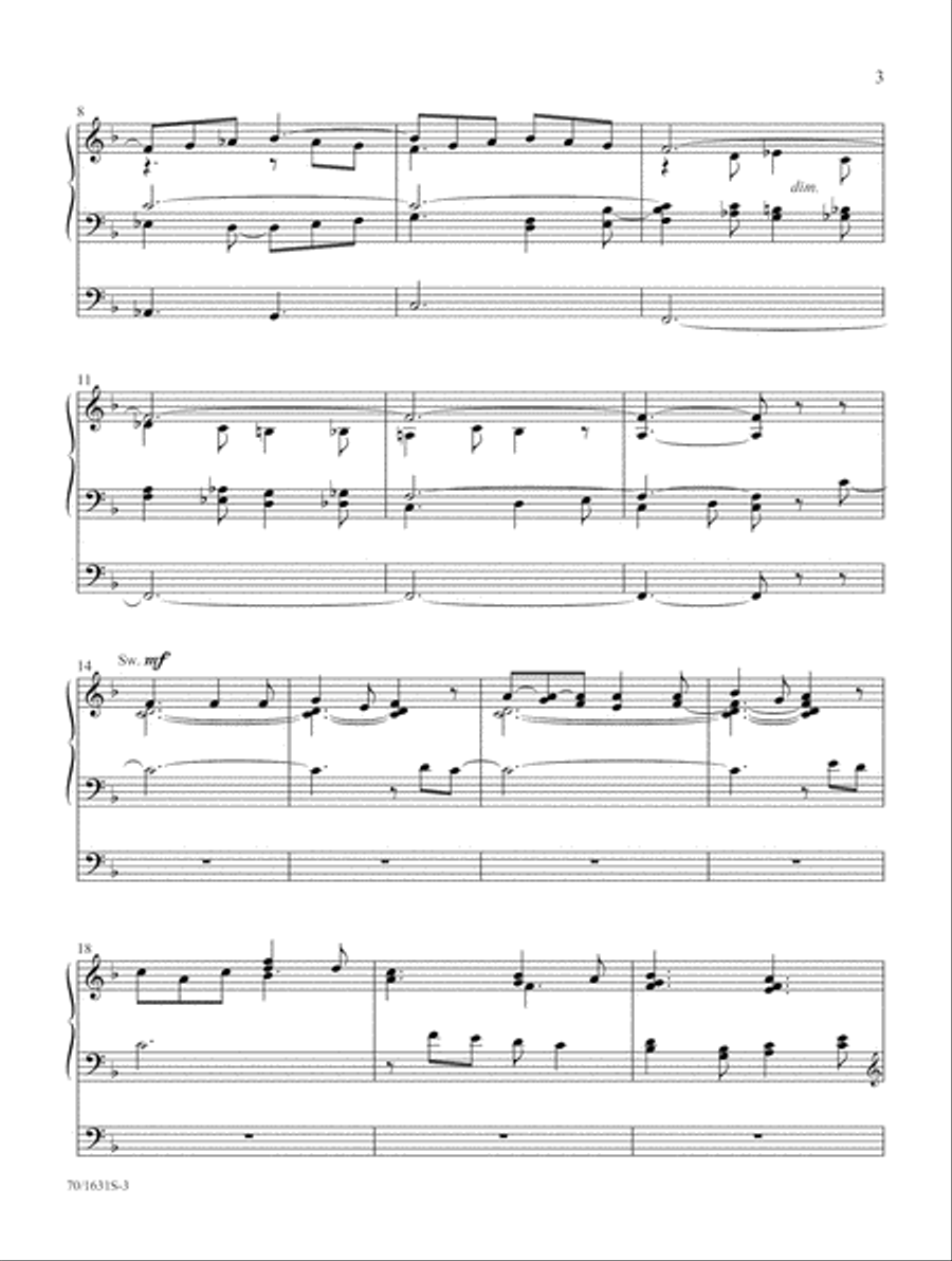 Abide With Us (Digital Download) Organ scores gallery preview page 3
