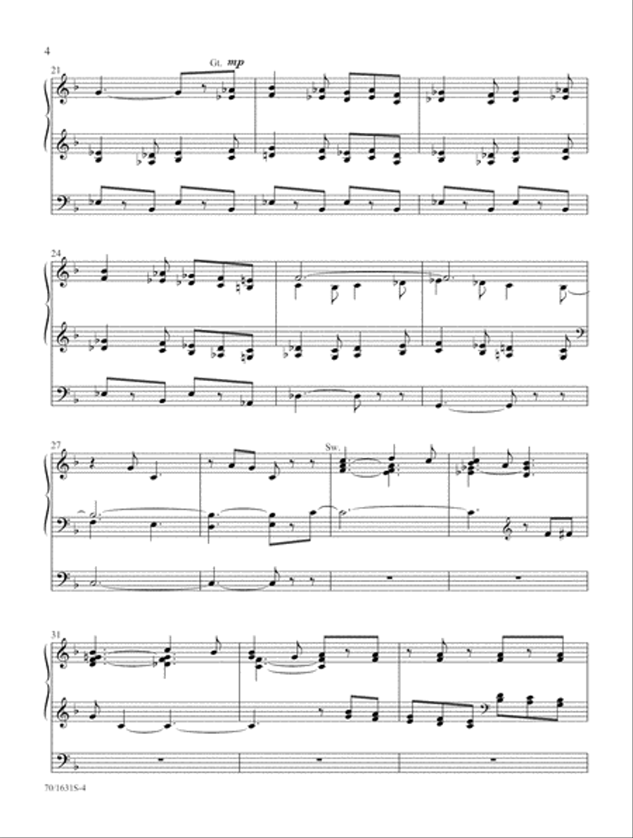 Abide With Us (Digital Download) Organ scores gallery preview page 4