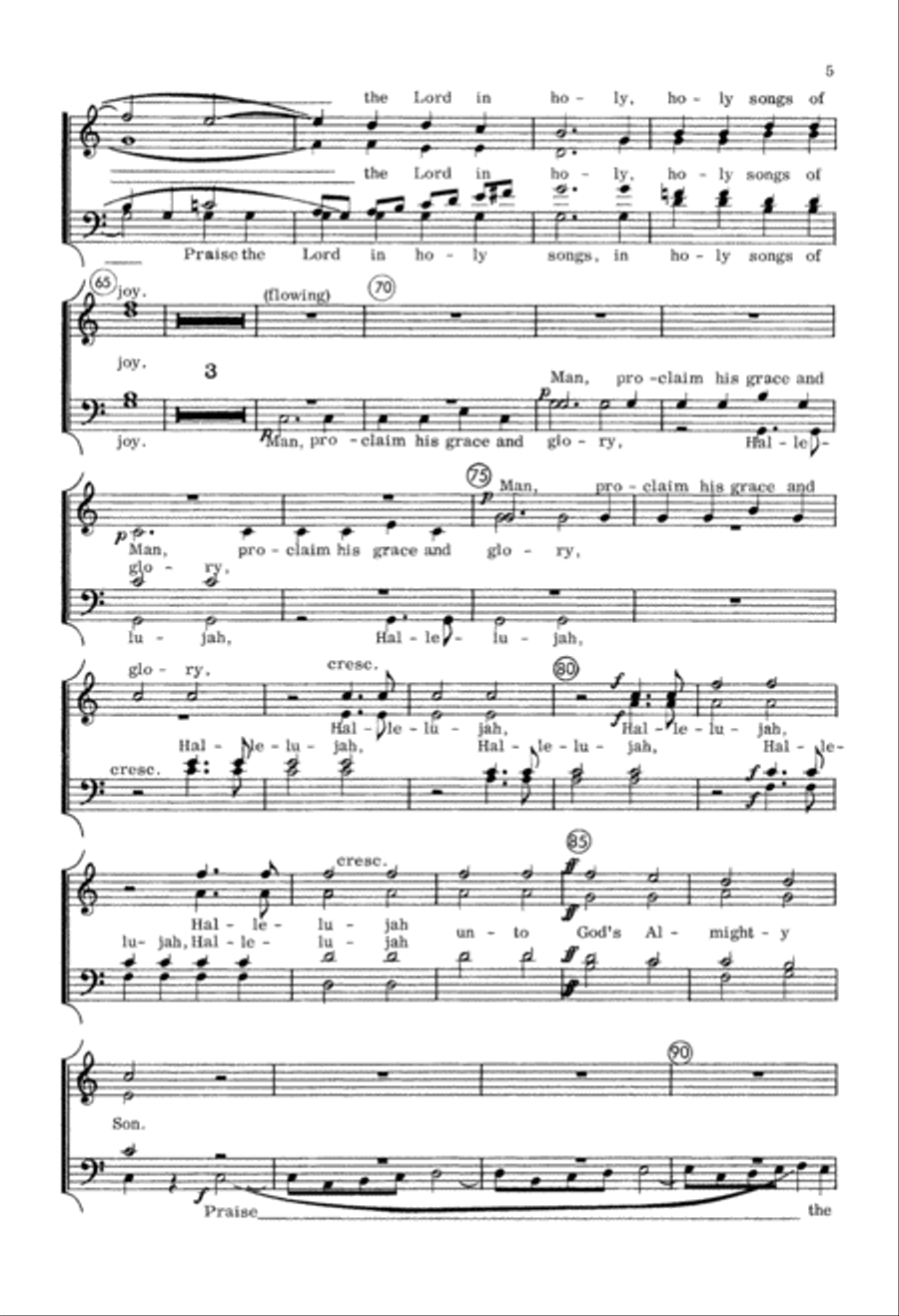 Hallelujah (Beethoven) (Digital Download) 4-Part scores gallery preview page 5