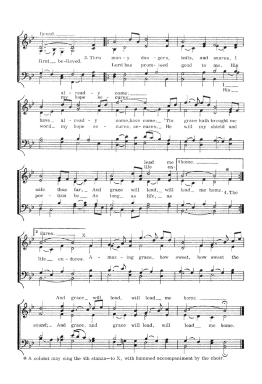 Amazing Grace (Digital Download) 4-Part scores gallery preview page 3