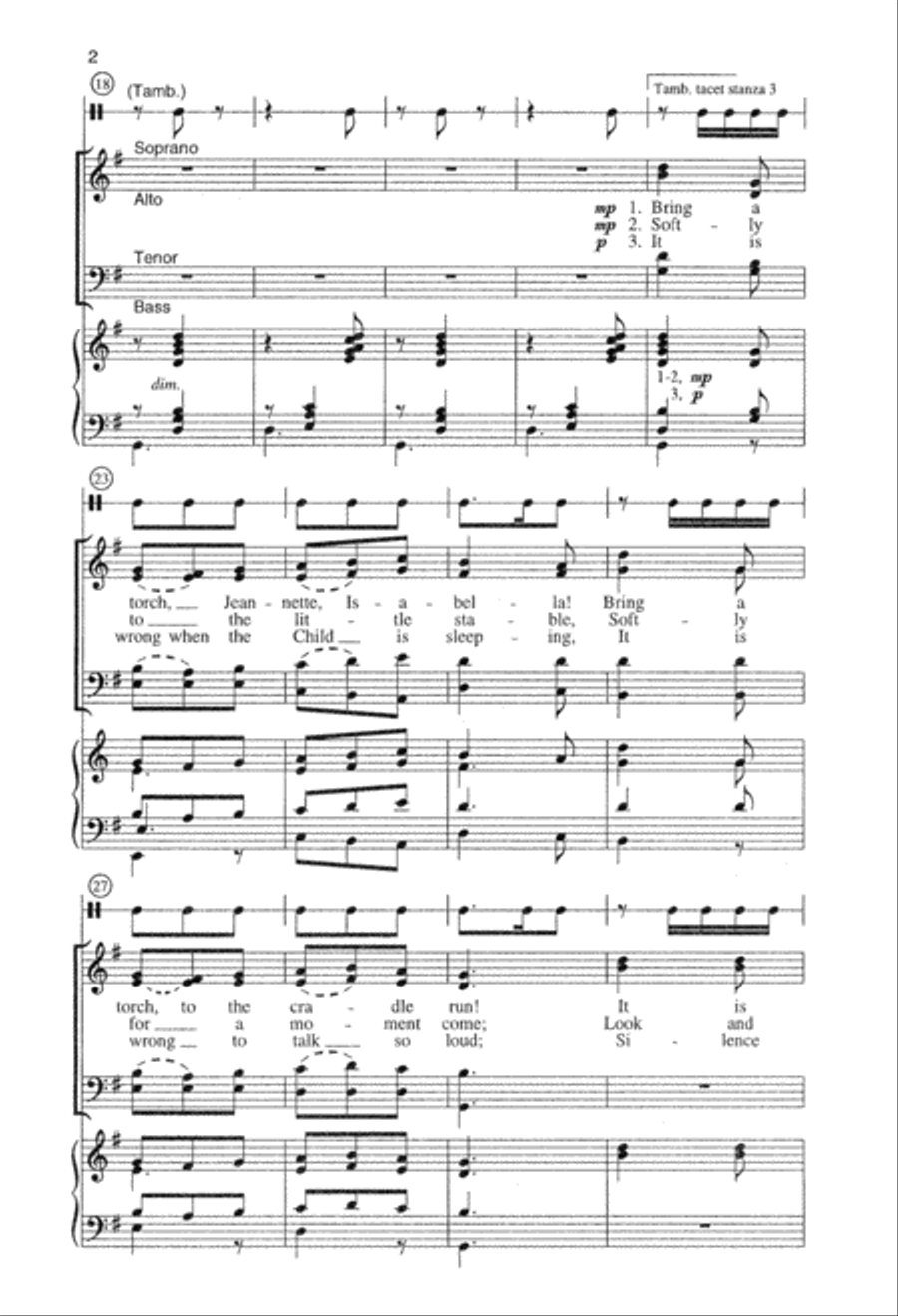 Bring a Torch, Jeanette, Isabella (Digital Download) 4-Part scores gallery preview page 2