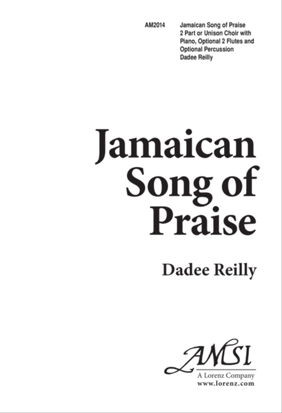 Jamaican Song of Praise (Digital Download) Unison Choir scores gallery preview page 1