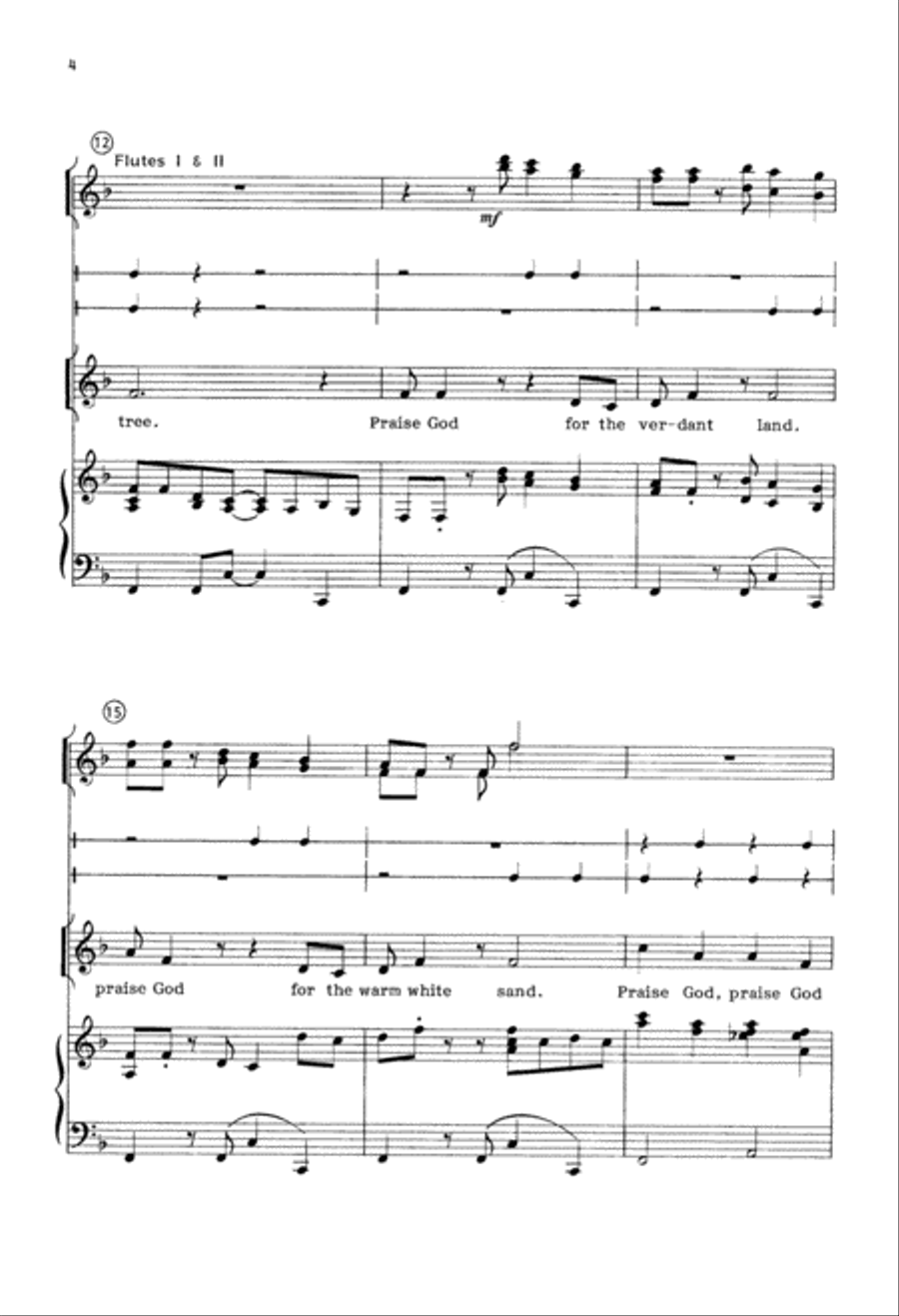 Jamaican Song of Praise (Digital Download) Unison Choir scores gallery preview page 4