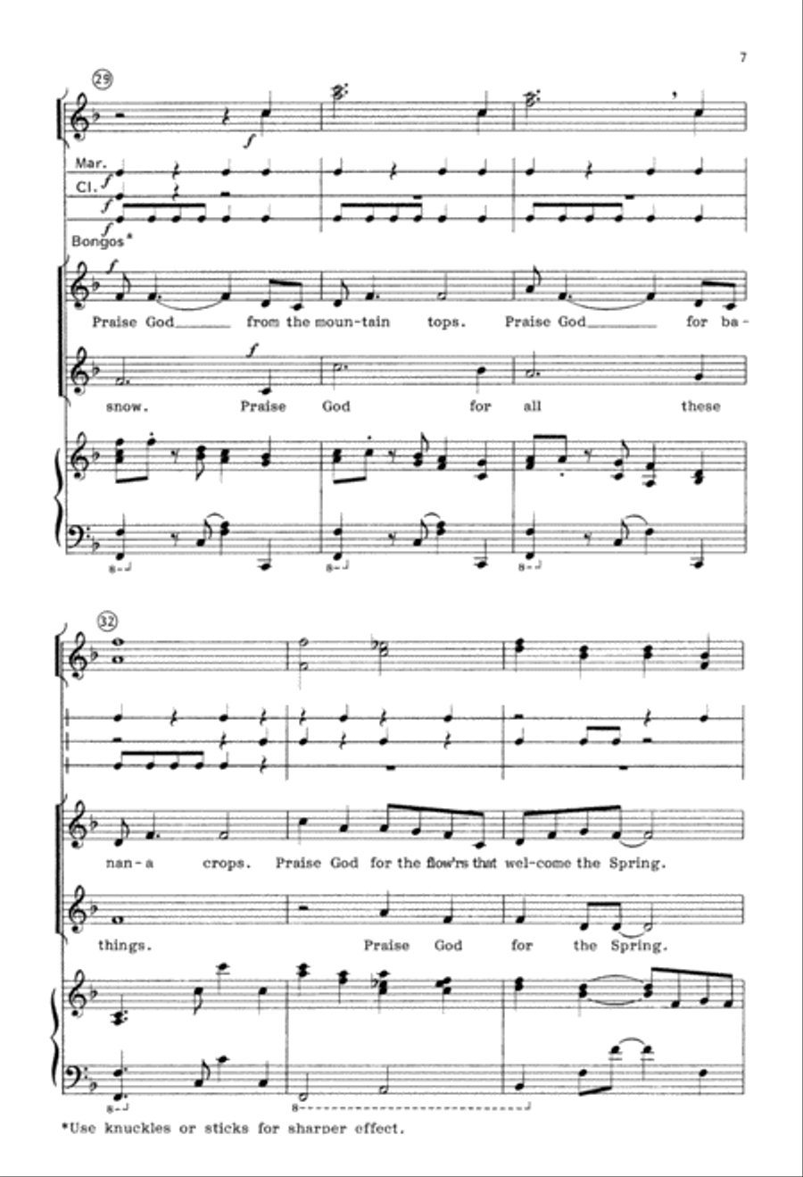 Jamaican Song of Praise (Digital Download) Unison Choir scores gallery preview page 7