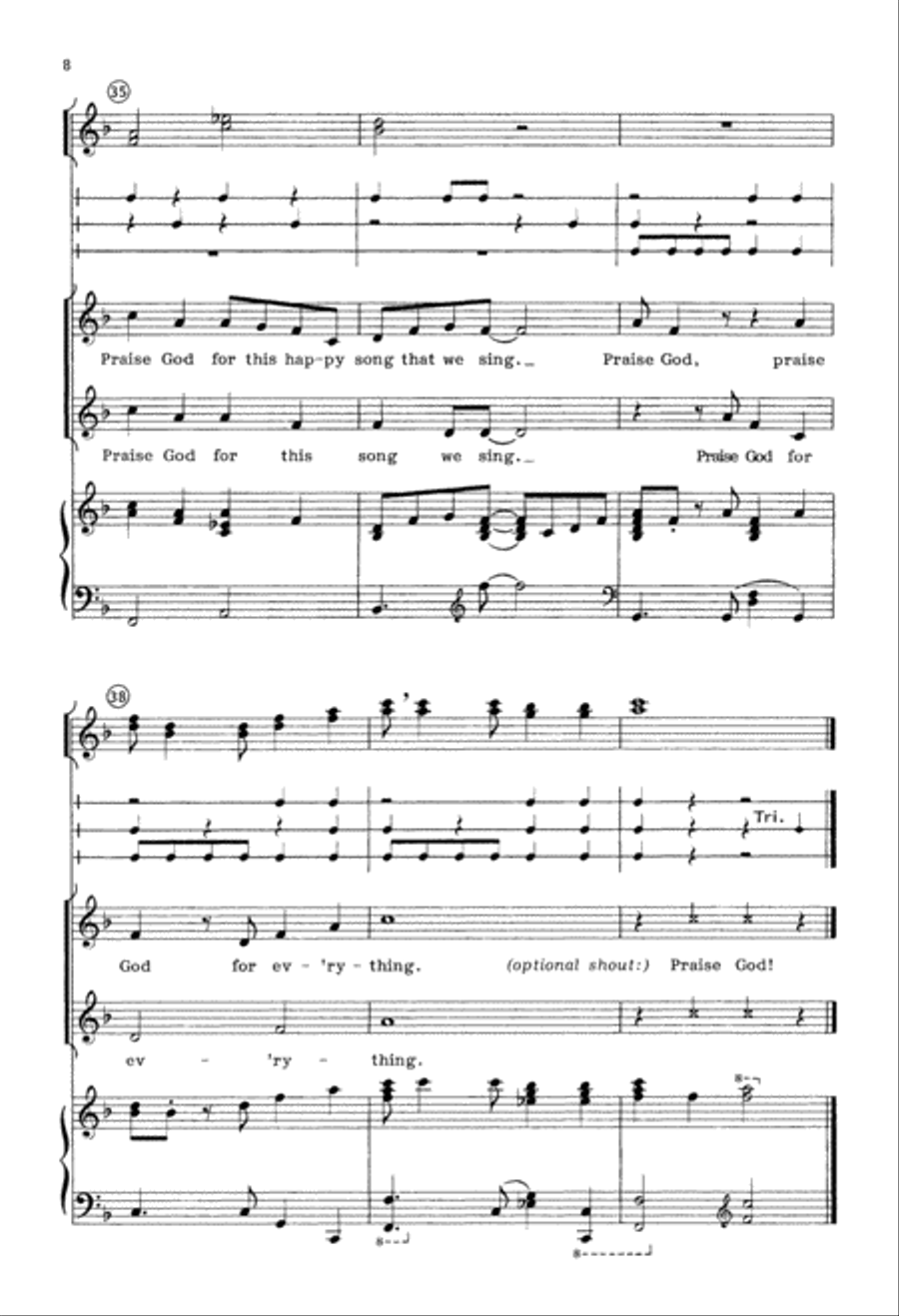 Jamaican Song of Praise (Digital Download) Unison Choir scores gallery preview page 8