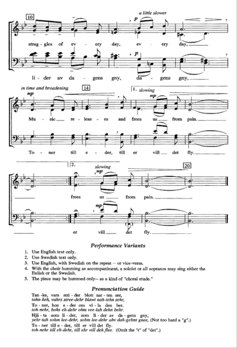Music (Tonerna) (Digital Download) 4-Part scores gallery preview page 3