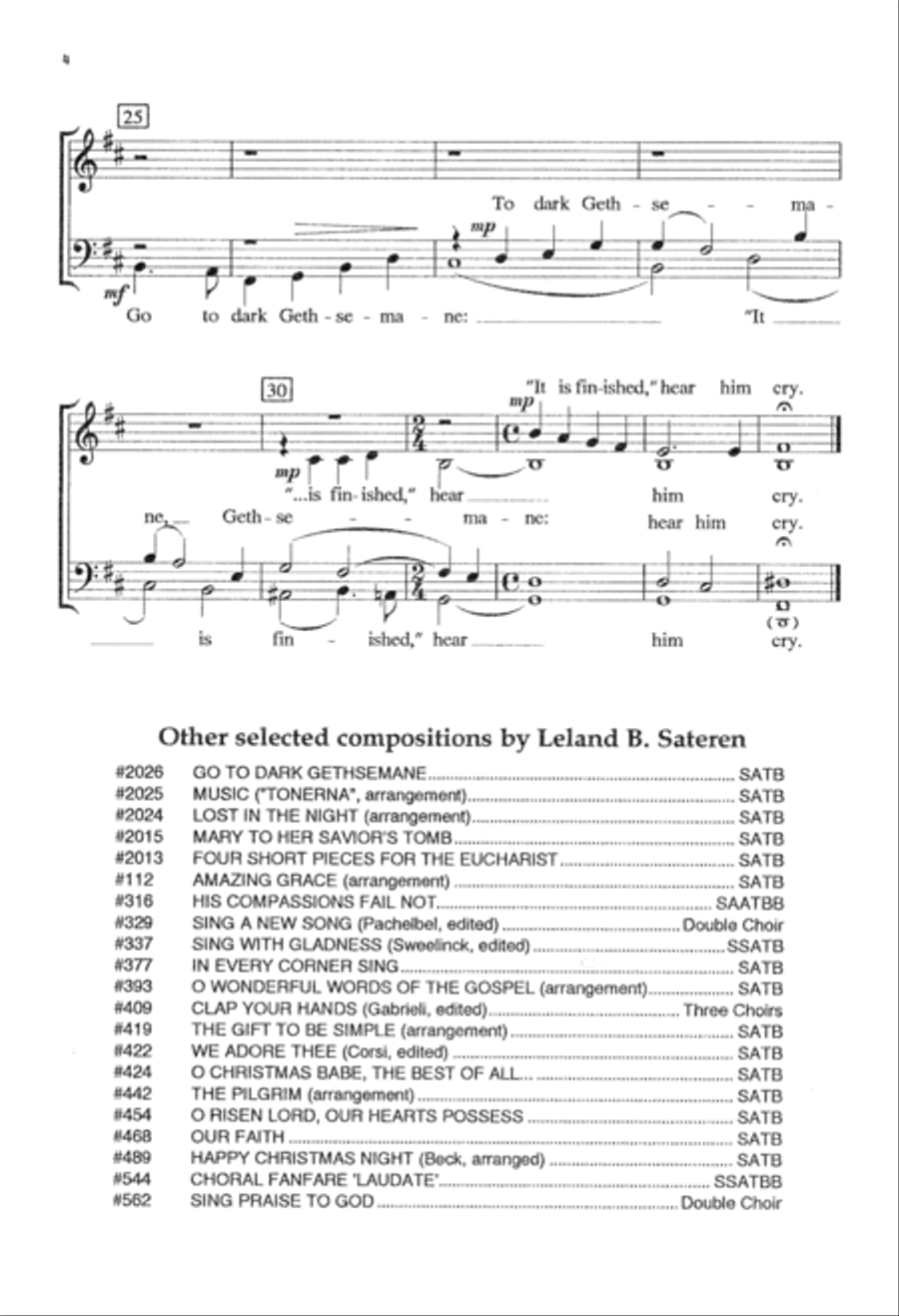 Go to Dark Gethsemane (Digital Download) 4-Part scores gallery preview page 4
