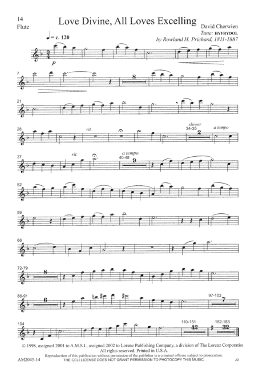 Love Divine, All Loves Excelling (Digital Download) 4-Part scores gallery preview page 14