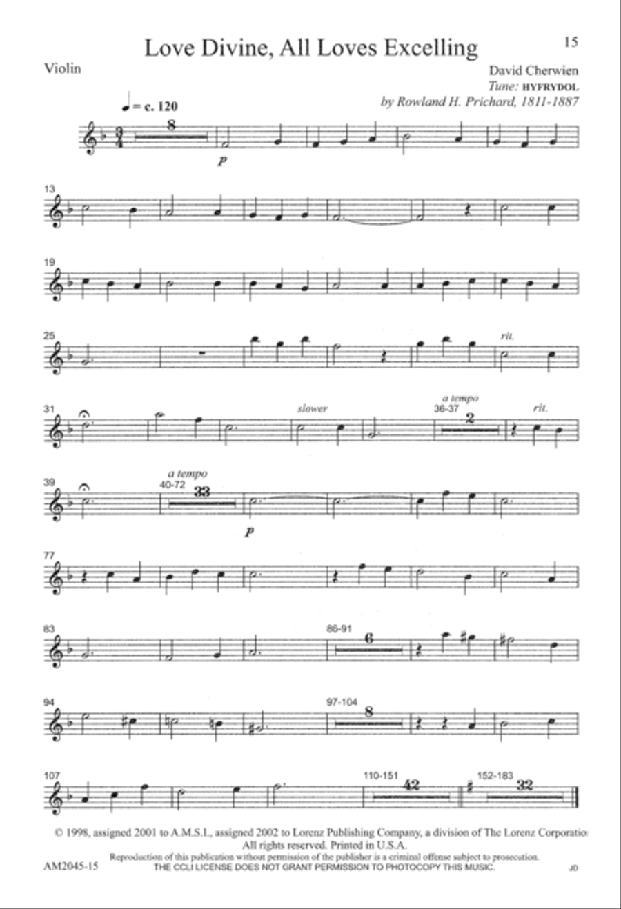 Love Divine, All Loves Excelling (Digital Download) 4-Part scores gallery preview page 15