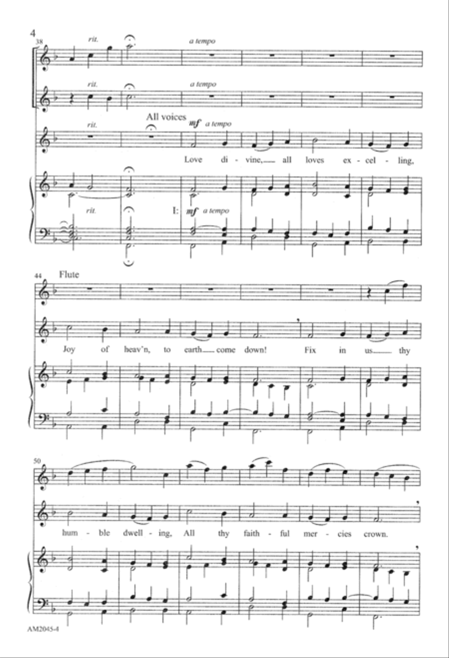 Love Divine, All Loves Excelling (Digital Download) 4-Part scores gallery preview page 4