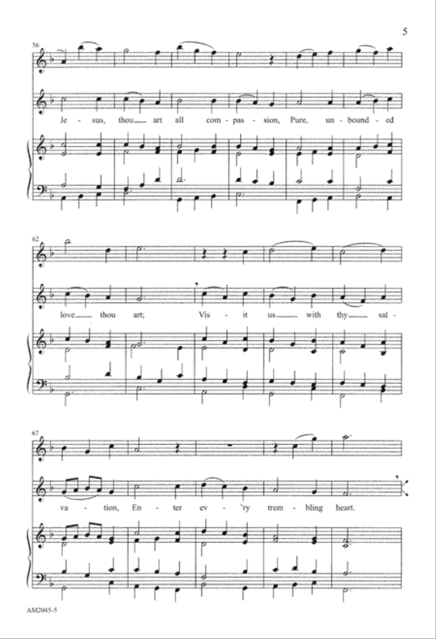 Love Divine, All Loves Excelling (Digital Download) 4-Part scores gallery preview page 5