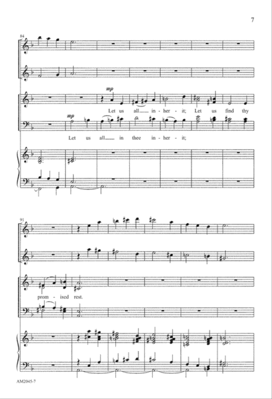 Love Divine, All Loves Excelling (Digital Download) 4-Part scores gallery preview page 7
