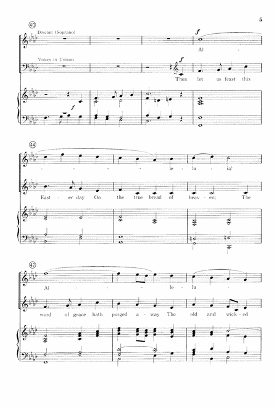 Easter Carol (Digital Download) 4-Part scores gallery preview page 5