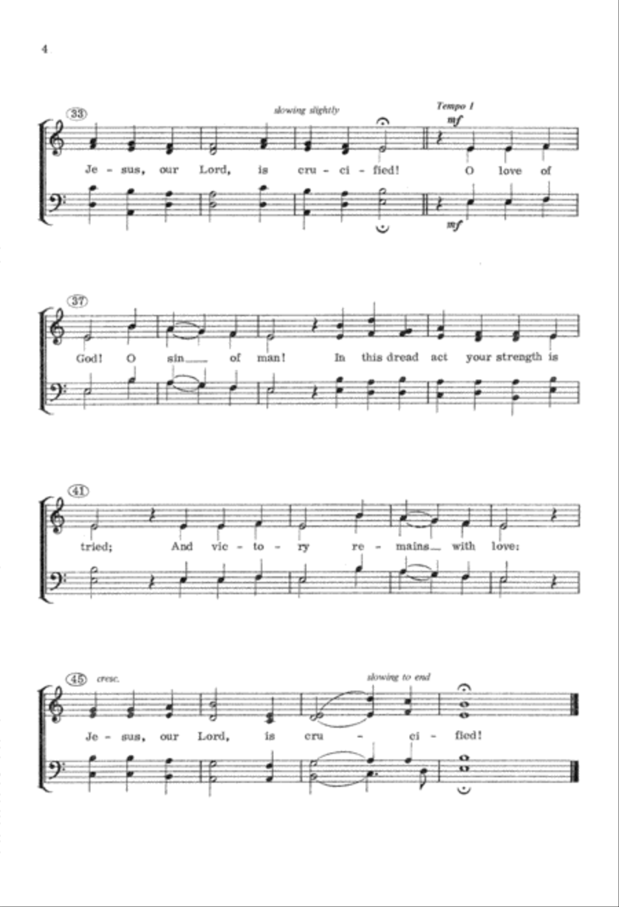 O Come and Mourn with Me Awhile (Digital Download) 4-Part scores gallery preview page 4