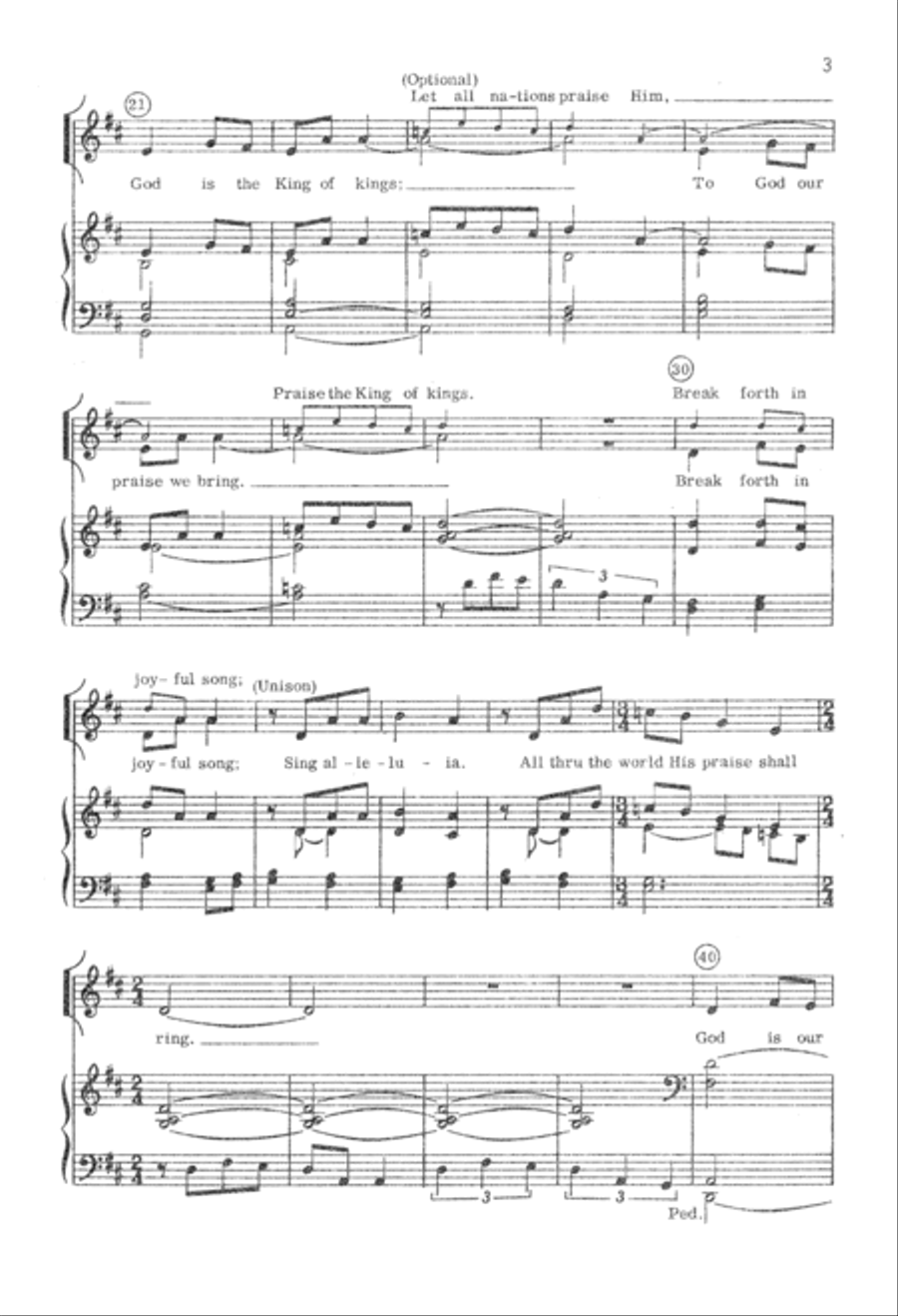 Break Forth in Joyful Song (Digital Download) Unison Choir scores gallery preview page 3