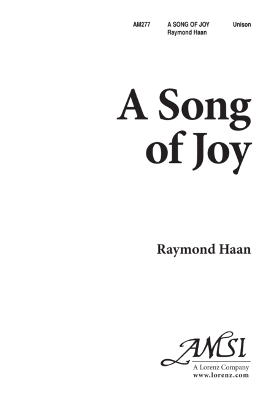 A Song of Joy (Digital Download) Unison Choir scores gallery preview page 1